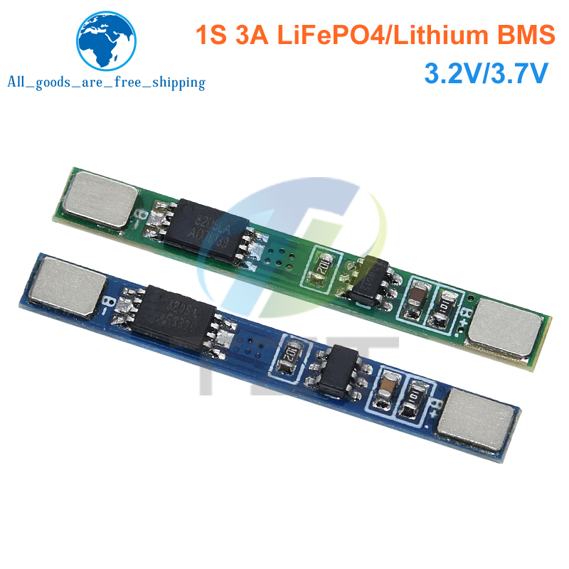 TZT 1/5/10PCS 1S 3.2V 3.7V 3A LiFePO4 / Lithium Li-ion BMS PCM Battery Protection Board Pcm For 18650 32650 Battery Packs