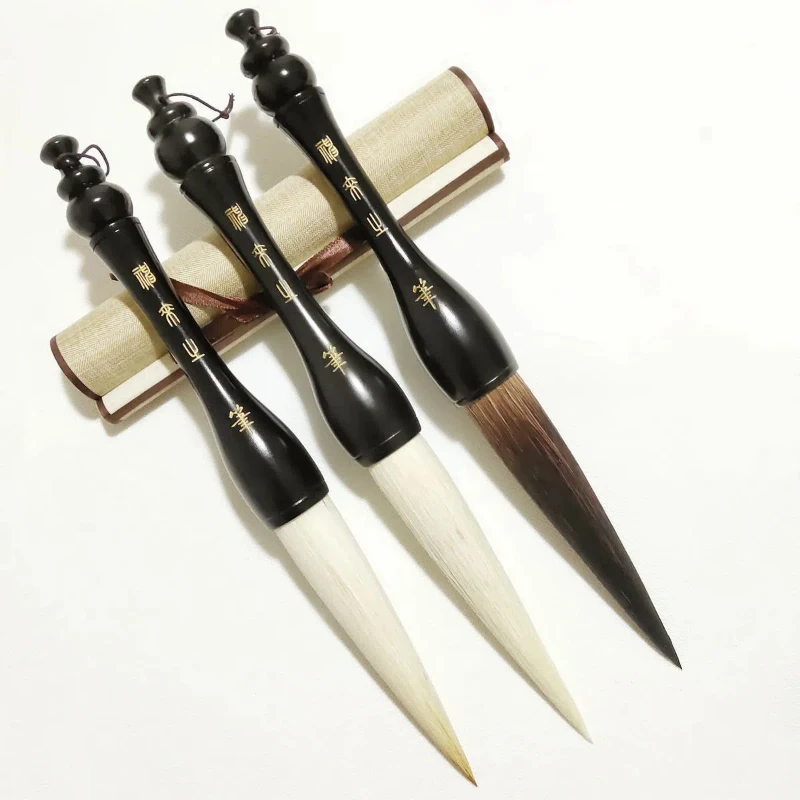 Pennello per Calligrafia a Pelo Misto, Pennello a Forma di Tramoggia con Pelo Lungo, Speciale per Scrittura Corsiva, Pennello per Calligrafia Artistica - immagine 6