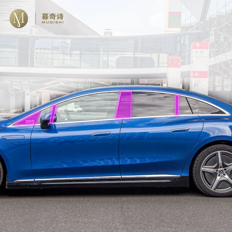 

Краска для Mercedes Benz EQE 350 500 2022-2023Car Outdoor PPF, защитная пленка, устойчивая к царапинам оконная полоса, полоса для столбов, термополиуретановая пленка, установка