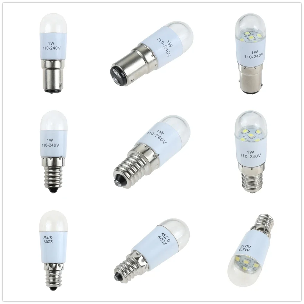 1pc Universal Household Sewing Machine Light LED Bulb BA15D/E14/E12  110-220V 0.7W/1W Illuminate Lamp Threaded /Plug-in Craft DIY - AliExpress