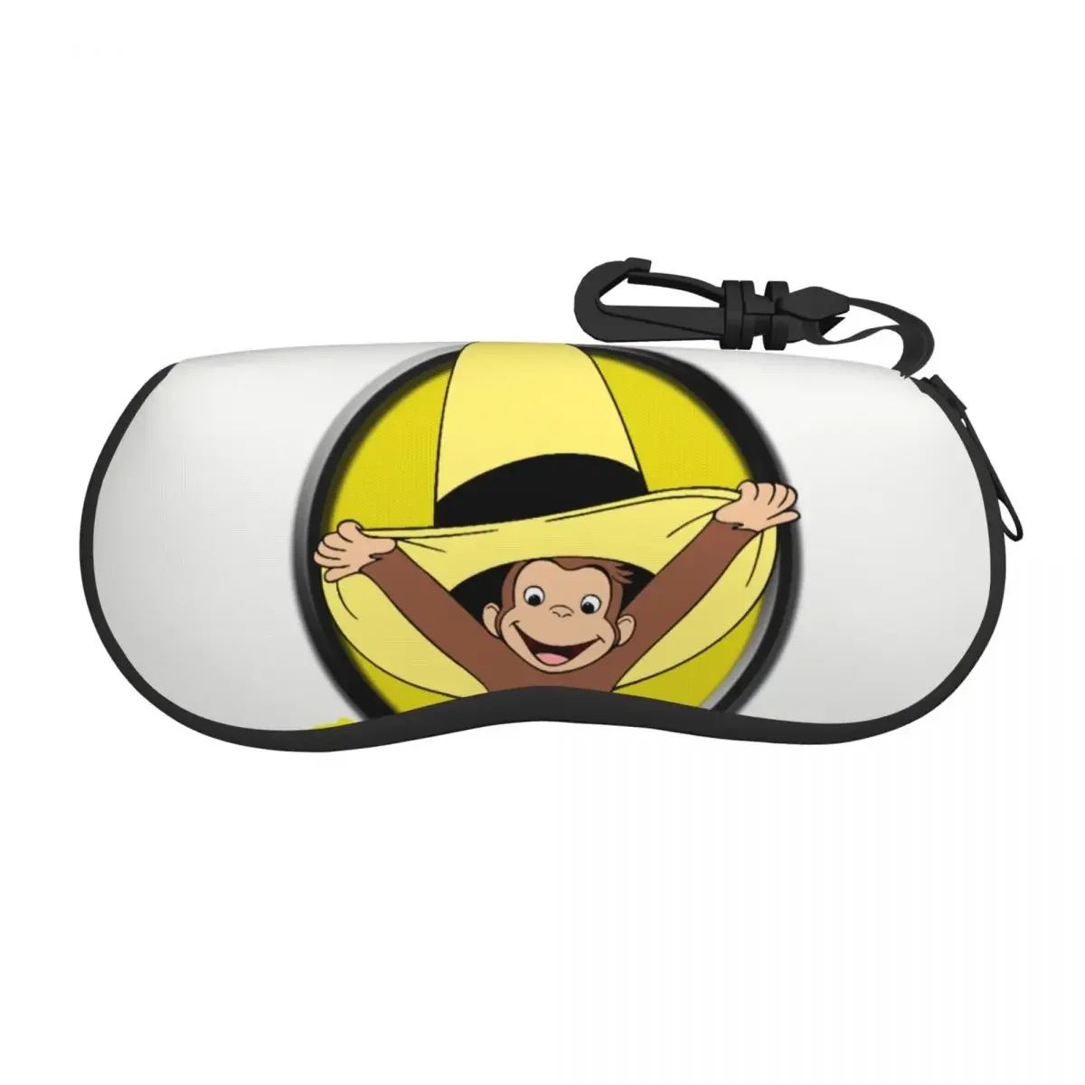 Curious George Cute Funny Eyeglass Glasses Case Men Women Soft Brown Monkey Sunglasses Protective Bag