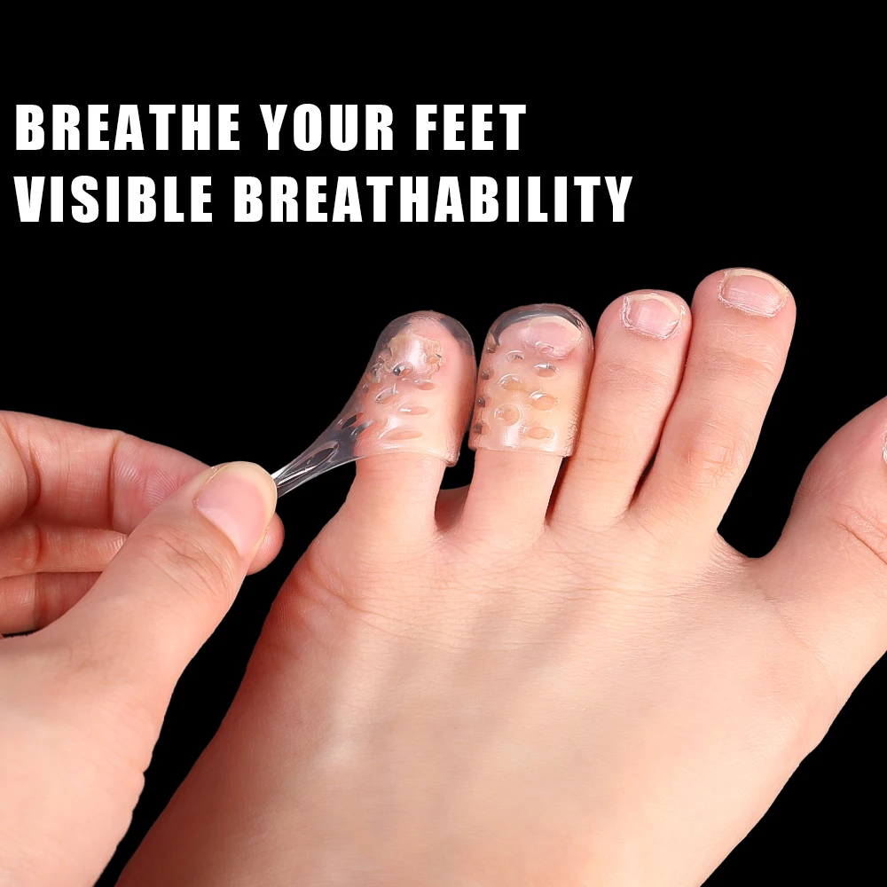Description Picture 6 of itemSilicone Toe Protector Breathable Silicone Toe Tube Corn Blisters Calluses Corrector Toe Spacer Relieve Feet Pain Foot Care Tool