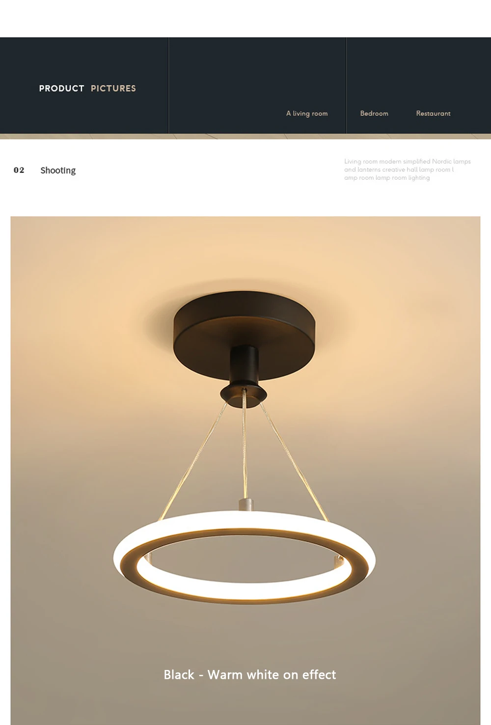 Modern Circle LED Teto Light, Varanda Proch,