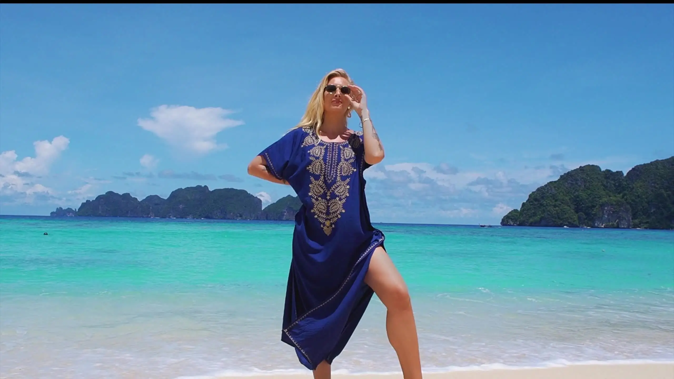 Vestito Abito Lungo Donna Copricostume Mare Spiaggia - Foto 5