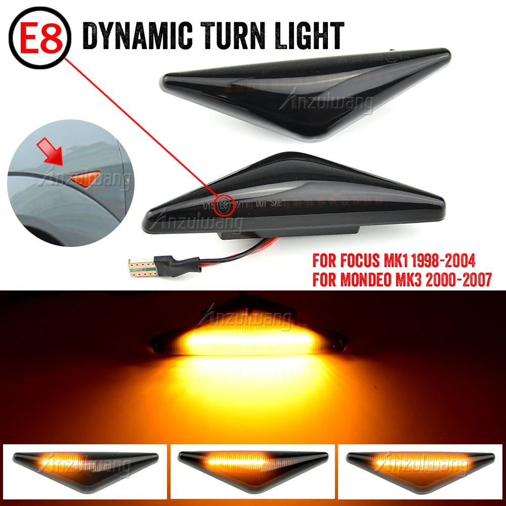 

Flowing Side Repeater Light LED Dynamic Side Marker Turn Signal Lights Indicator Blinker Lamp For Ford MONDEO 3 MK3 FOCUS 1 MK1