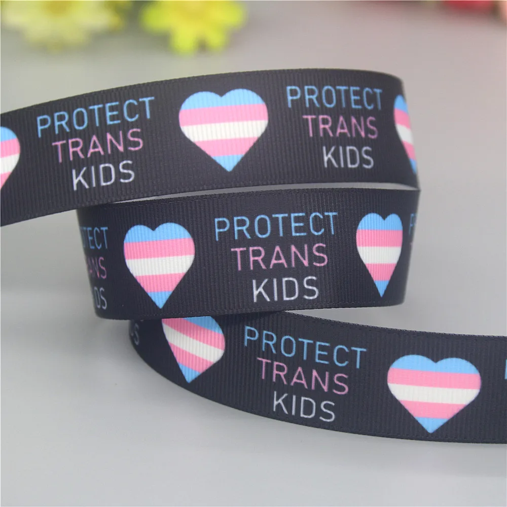 DHK 50yards Rainbow Love Lgb Pride Printed Grosgrain Ribbon Accessories Headwear Decoration Collar DIY Sewing Craft S2543