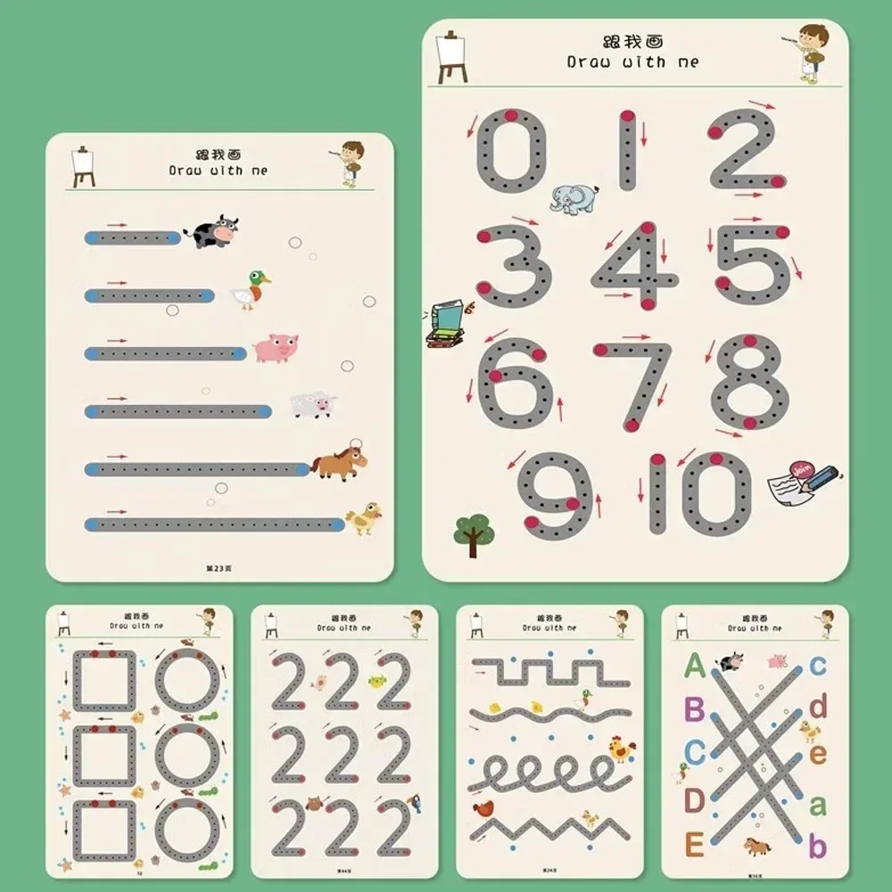 Magic Practice Copybook Magical Tracing Workbook Control Training Book Reusable Children Montessori Drawing Education Books 3