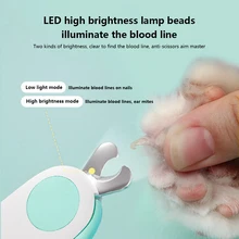 

Professional Cat Nail Clipper Cat Cutter Scissors with LED Light Pet Nail Clipper for Cat Dog Grooming Claw Scissors