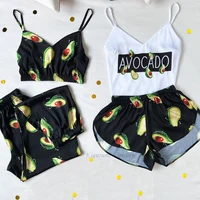 4-pcs Set Sleepwear Women Satin Silk Pajamas Set Summer V-neck Strap Nightwear Pijama Homewear Fox Animal Flower Print Clothes - Image 6