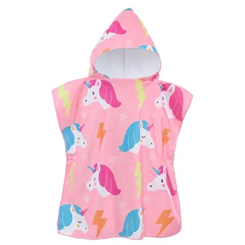 Bambini 0-5 anni asciugamano da bagno carino animali dei cartoni animati asciugamano da spiaggia per bambini con cappuccio morbida microfibra per bambini Poncho da piscina per bambini 1