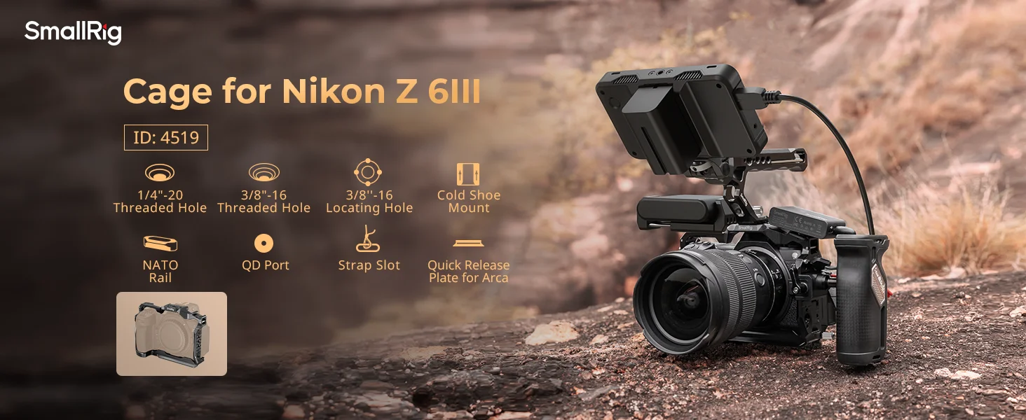 Smallrig Side Handle Gaiola Cage Mamen Ccn-z Cu00e2mera Nikon Z5