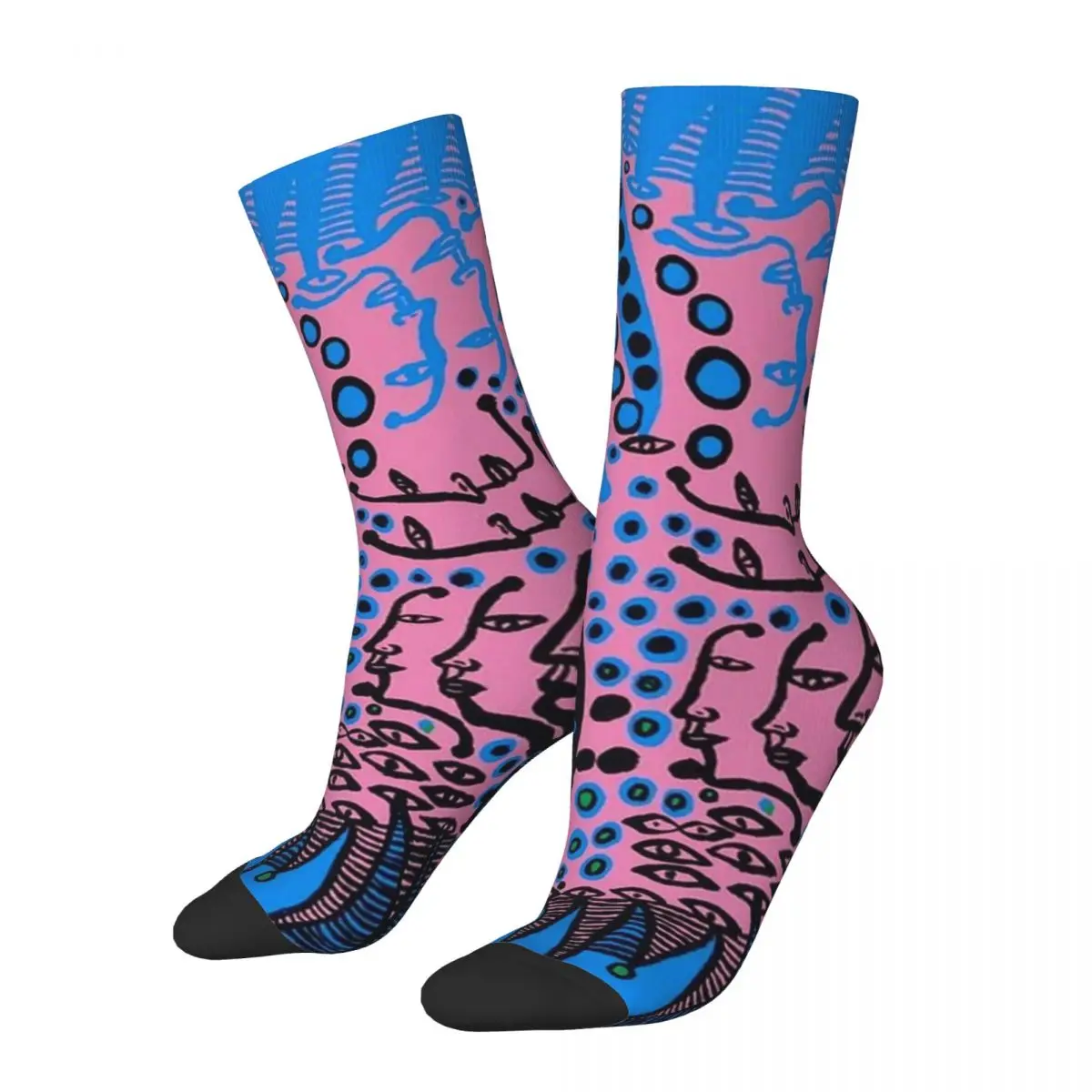 

Warm Colorful Yayoi Kusama Violet Art Socks Yayoi Kusama Art Abstract Dots Pumpkin Polka Pop Aesthetic Non-slip Skateboard Socks