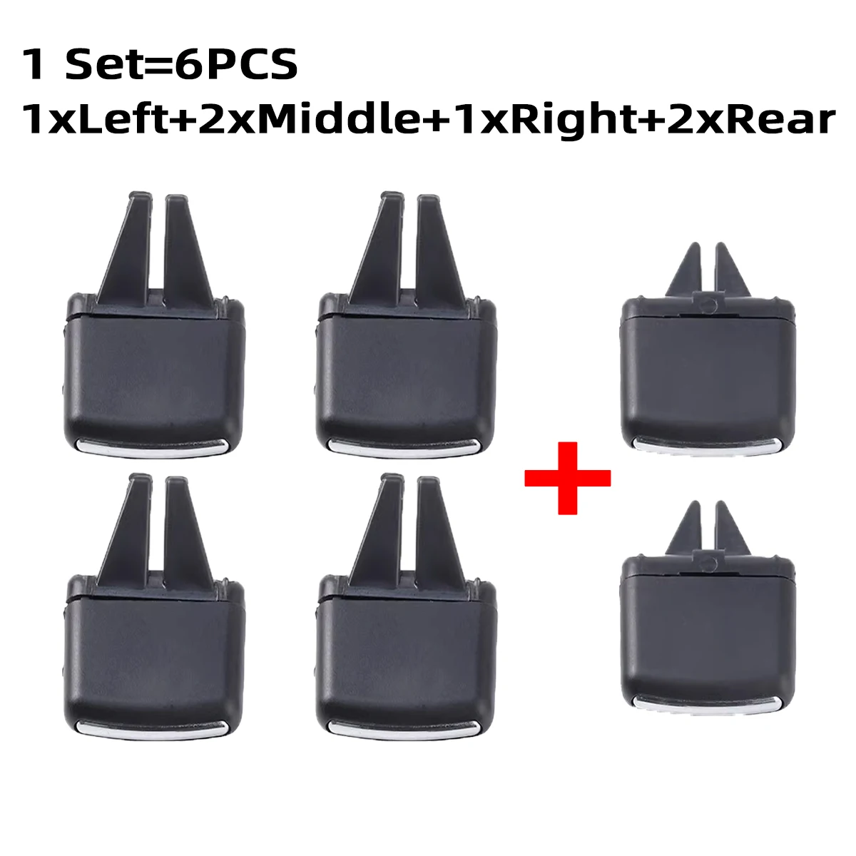 GRILLE DE VENTILATION Tableau Bord Buse D'Air Argent Noir Pour Renault