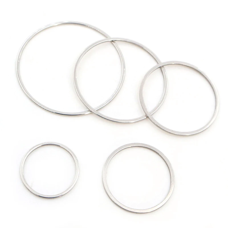 20 Cerchi Portafili In Acciaio Inox Per Orecchini Fai Da Te – French Earwire Grandi