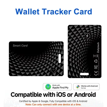 Localizzatore per Portafoglio Compatibile con Android, Sottile e Ricaricabile, Bluetooth Tracker Compatibile con Google Find Hub e iOS Find My per Passaporto