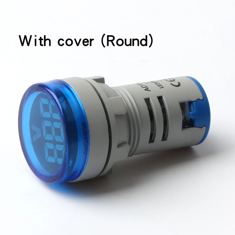 22mm 라운드 미니 디지털 전압계 AC 20-500V 볼트 전압 테스터 미터 모니터 전원 LED 표시기 파일럿 램프 표시 등