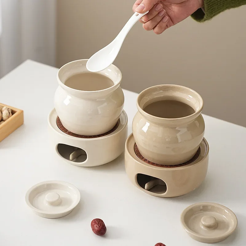 وعاء سيراميك للطبخ البطيء بغطاء