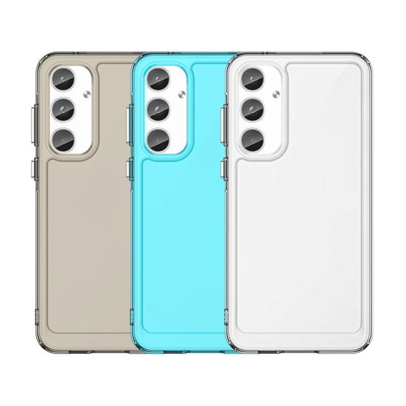 

For Samsung Galaxy A55 Case Transparent TPU Capa Samsung A55 Case Luxury Silicone Bumper Protector Samsung Galaxy A55 Cover