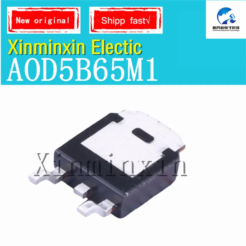 전압 저항: 650V 전류: 10A IC 칩, AOD5B65M1 5B65M1 TO-252-2(DPAK), 오리지널 재고, 10 개/몫, 신제품