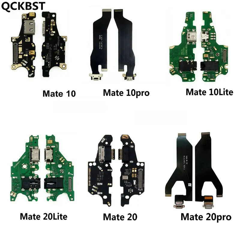 

Новый микрофонный модуль + плата с USB-портом для зарядки, гибкий кабель, соединительные детали для Huawei Mate 20 10 9 Pro Lite P Smart Plus 2019 S