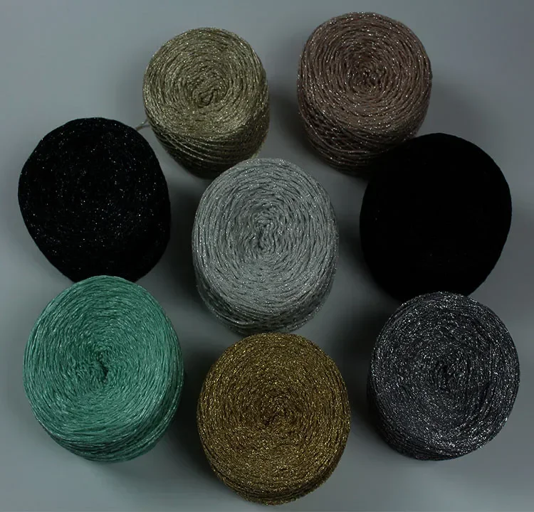 200g/lot Yarn For Knitting& Crocheting matethreads DIY Yarns crochet Metallic + Cotton metallized thread Hand Knitting ZL4 5