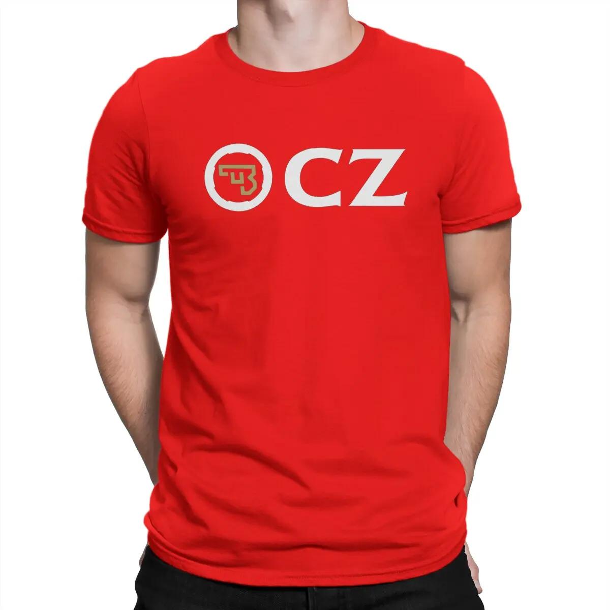 thumbnail image 1 of Camisetas de algodón con diseño de pistola CZ para hombre, camisetas novedosas de cuello redondo, camisetas Smith Cool Wesson, camisetas de manga corta de verano, 1 of 7