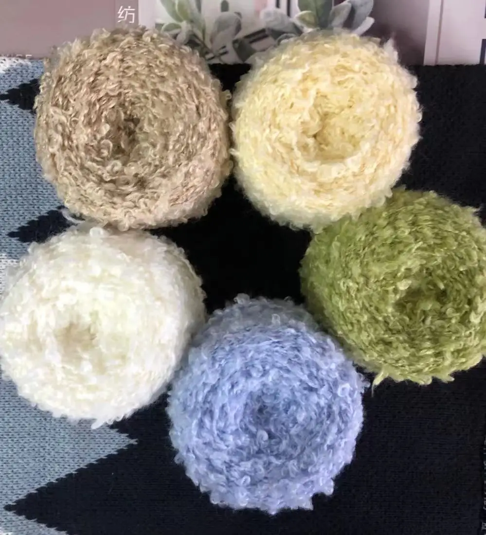50g/공 뜨개질 양모 원사 스웨터 스카프 공예 크로 셰 뜨개질 스레드 루프 원사 다채로운 DIY 푹신한 Chunky Lanas