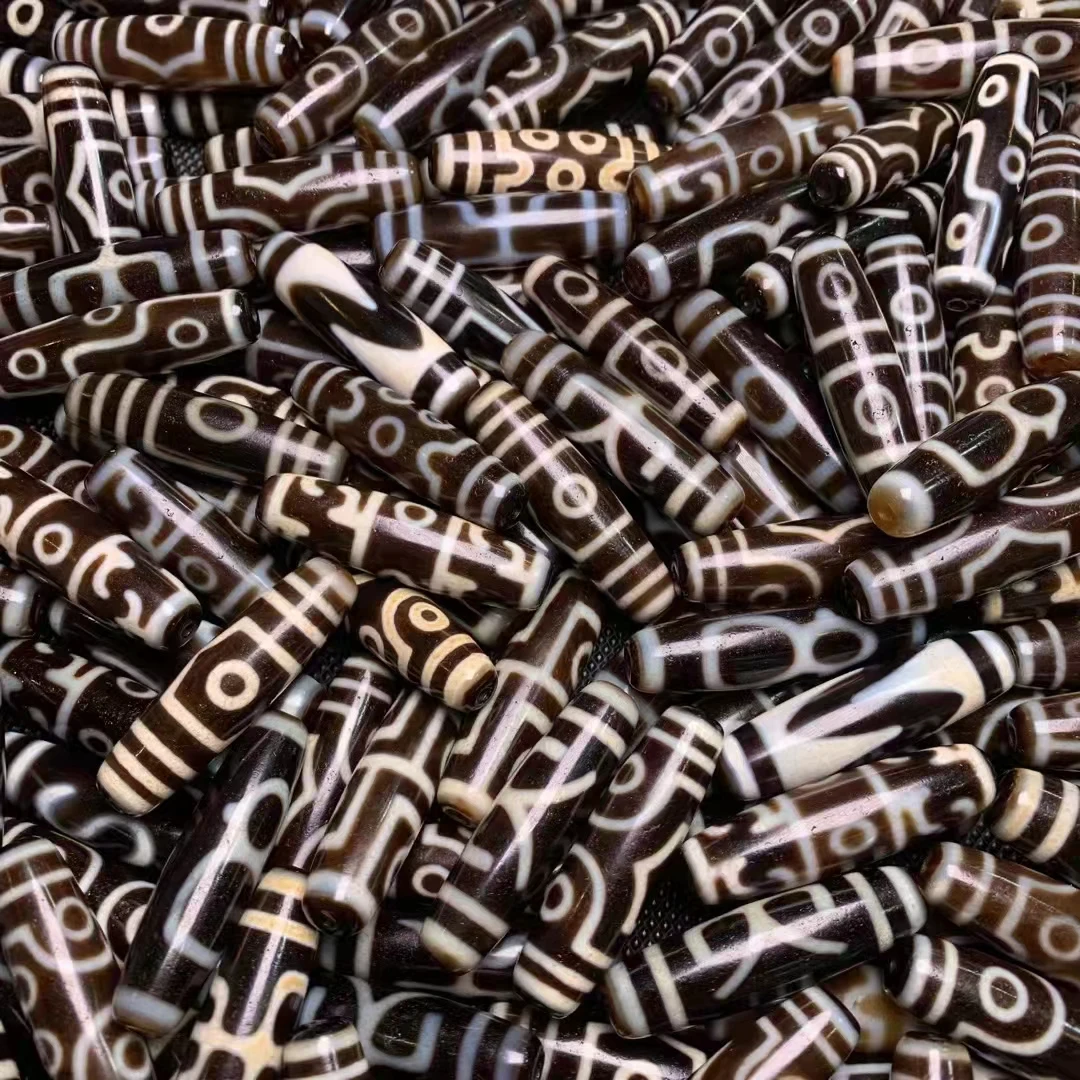 

Tooth Yellow Penetrates Dzi High Oil Slurry Clear Horseshoe Lines Delicate Beads Oily Old-fashioned Good Quality