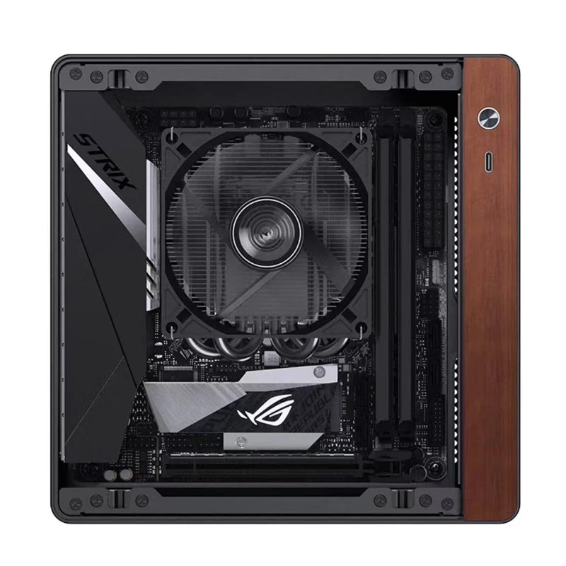JONSBO NV10/N10 미니 ITX 컴퓨터 케이스 휴대용 실버 알루미늄 합금 데스크탑 컴팩트 데스크탑 DIY 휴대용 호스트 타입-C 실버