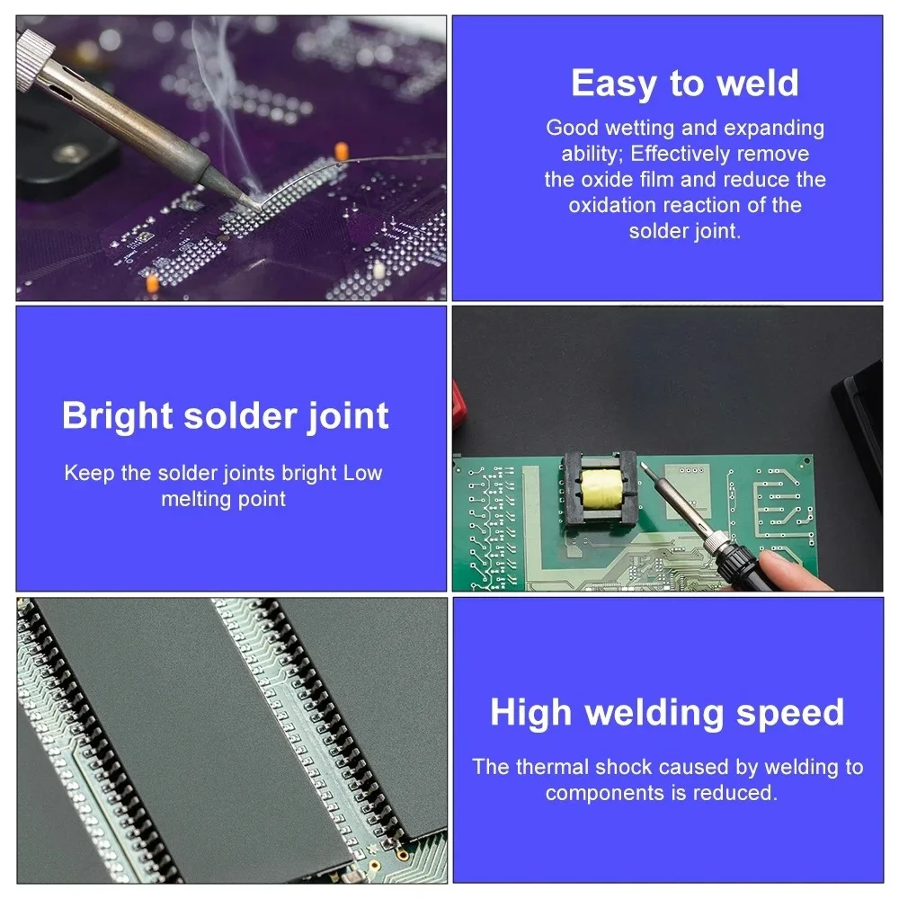 Soldering Tin Wire Ansiki Fusible Tin Easy Melt 50g/100g Rosin Core Tin Solder Wire Dia 0.8/1.0MM CPU Wire Circuit Repair Welding tool Accessories