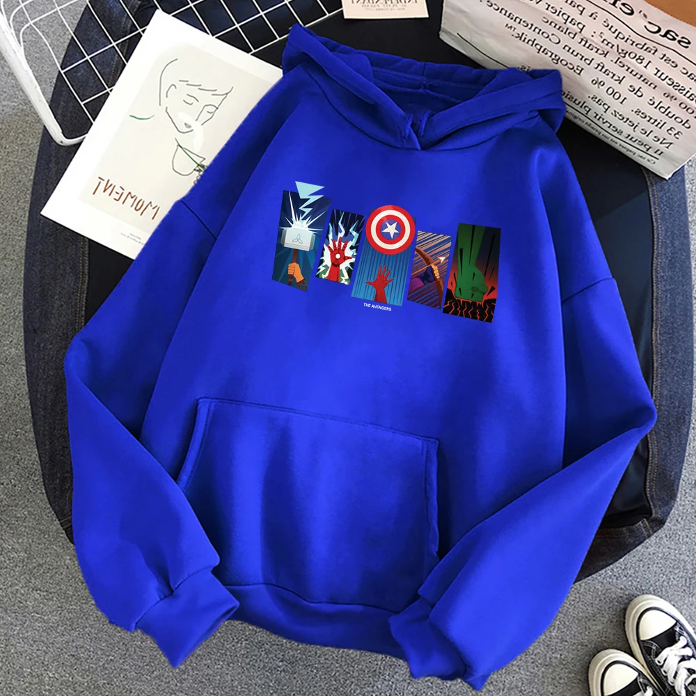 thumbnail image 1 of Sudadera con capucha de superhéroe con estampado de Marvel para hombre, ropa de calle masculina con estampado de Disney, sudadera de lana cálida con capucha de Hip Hop, otoño, 1 of 5