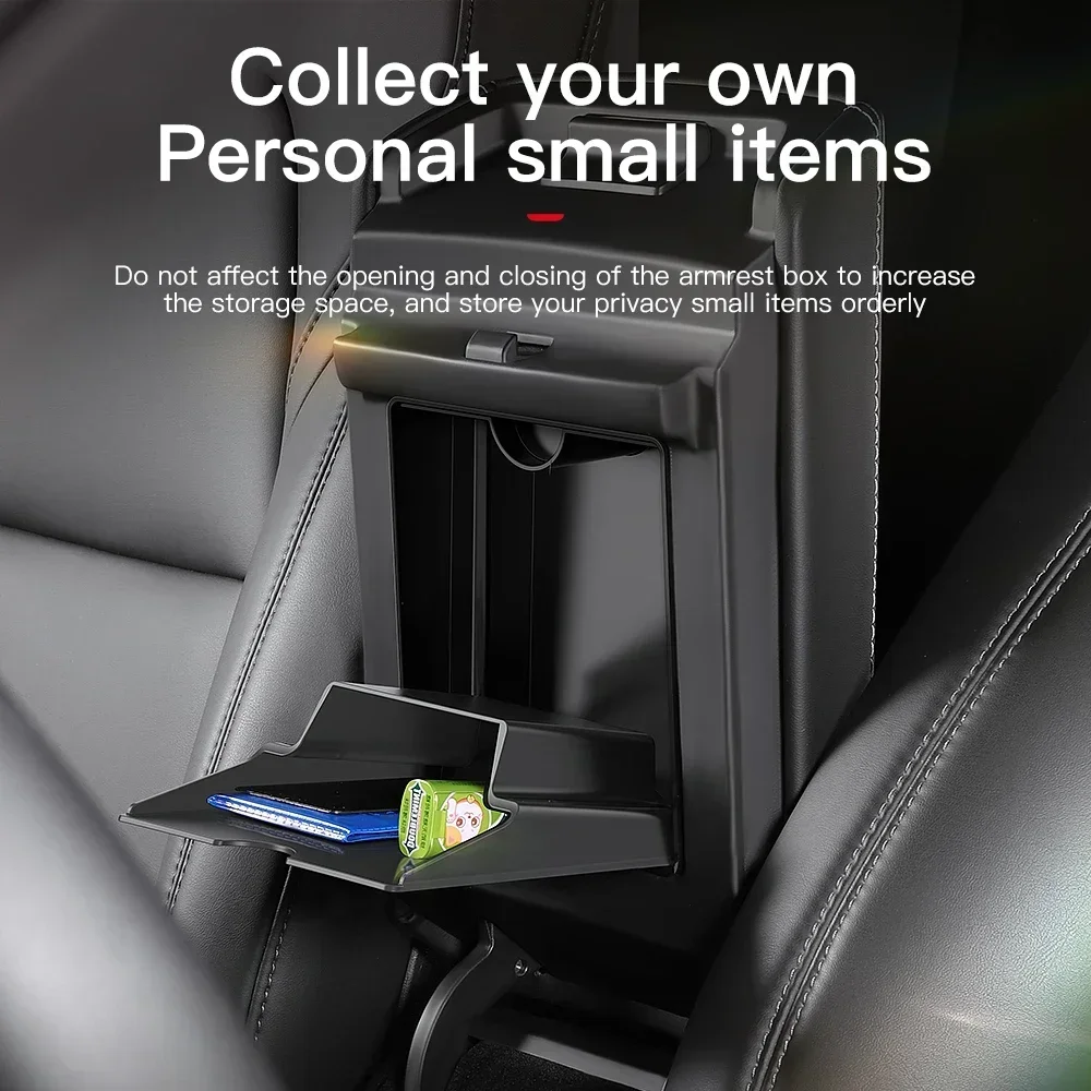 Suitable for Tesla Armrest Privacy Box Modely/3 Armrest Box Central Control Privacy Storage Box Decoration Accessories