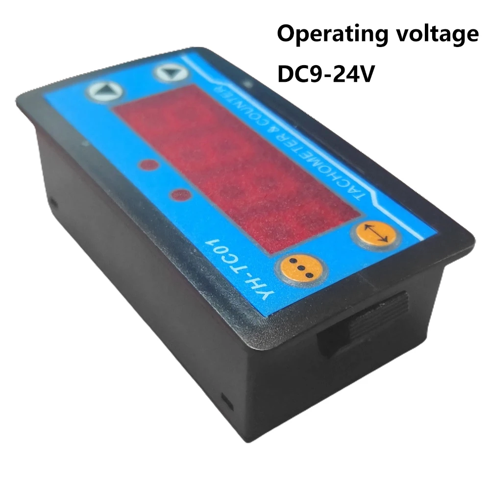 Speed Meter 30-80000 RPM Speed Meter 4 Digit LED Counters Tachometer DC 9-24V 5A NPN Hall Switch Proximity Switch Sensor Speed Measure Meter