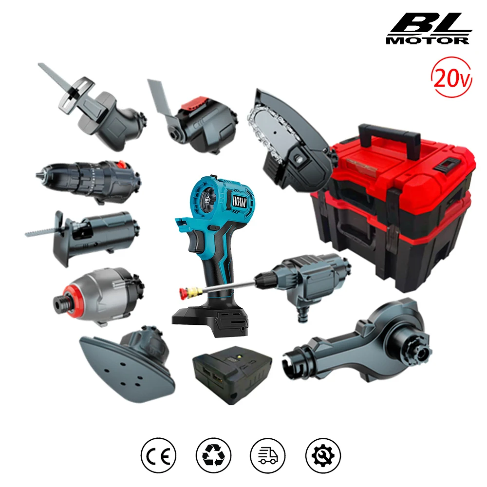 Brushless Multipurpose Tool Drill Bit Chainsaw Reciprocating Saw Oscillation Wrench Mouse Sander Attachment For Makita Battery 2