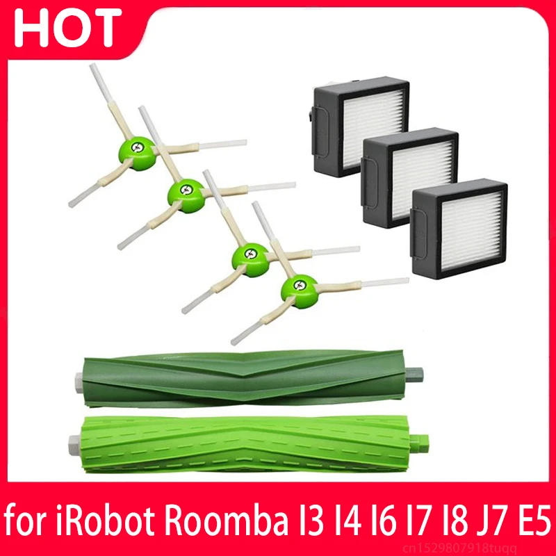 VHBW - Set Di Spazzole 3 X Spazzola Laterale Rotonda Compatibile Con Irobot  Roomba E5, E6, E7, I7, I7 Plus, I7+ Robot Aspirapolvere - Bianco / verde -  ePrice