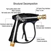 High Pressure Water Gun – M22-14 & M22-15 & 3/8 quick plug  All Copper Spool 4350PSI Multifunctional Home Car Wash Cleaning Gun 1