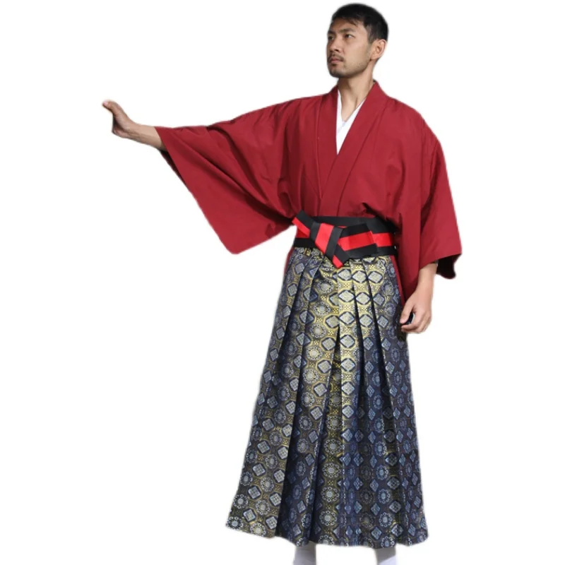 Kimono Giapponese Uomo | Yukata Tradizionale | Costume Cosplay | Polyester | Lavabile In Lavatrice