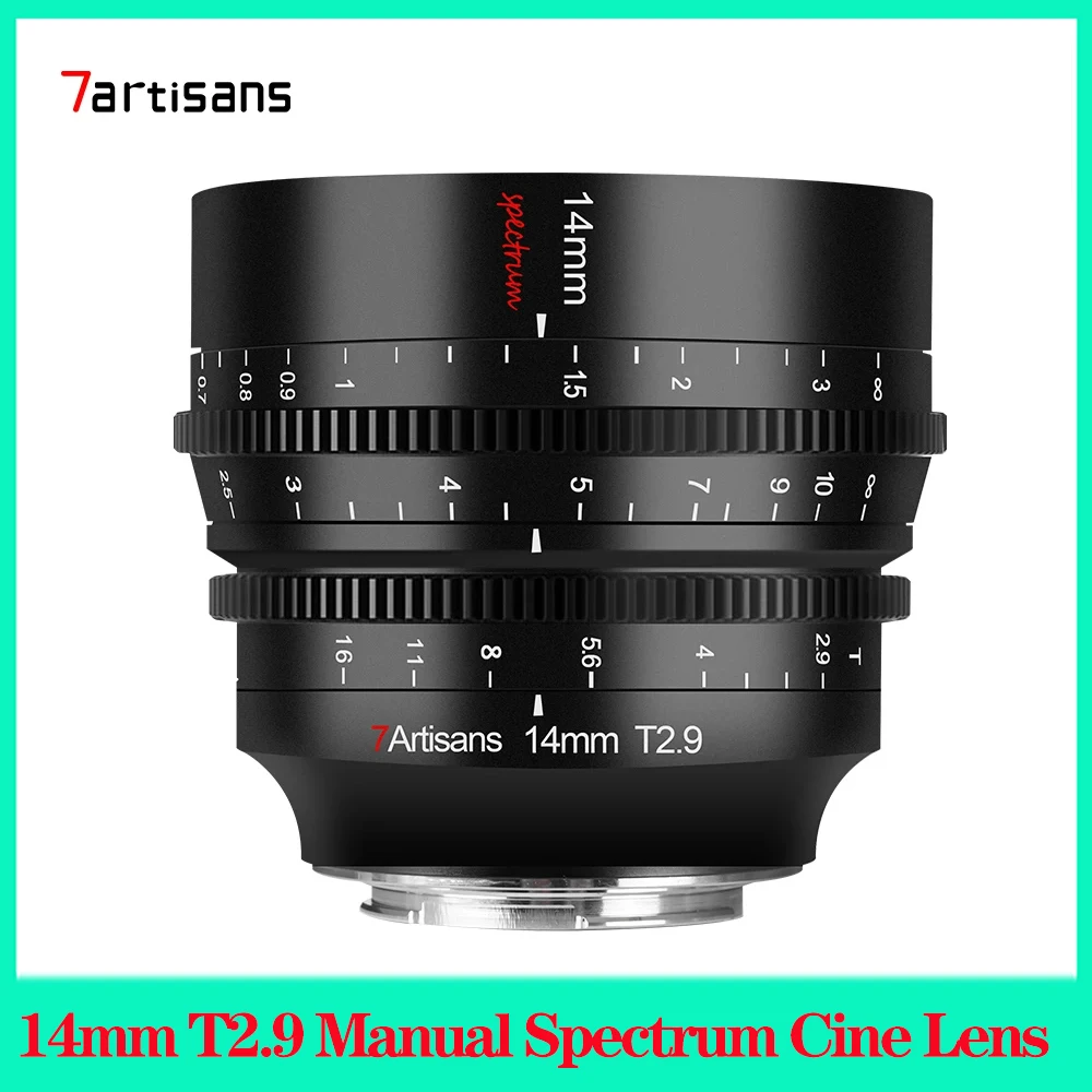 7 Artigiani 14Mm T2.9 Obiettivo Della Fotocamera Full Frame Large Aperture Spettro Manuale Cine Lens Per Sony E Zve10 Nikon Z Leica Canon R5