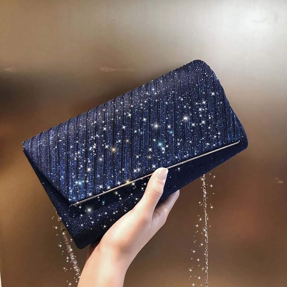 Clutch Evening Bag with Chain