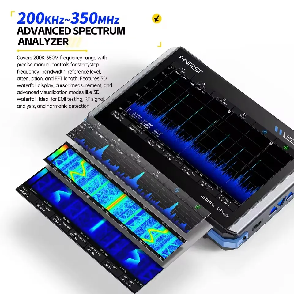 Digital Oscilloscope Signal Generator FNIRSI DPOS350P 4-in-1 350M flat panel