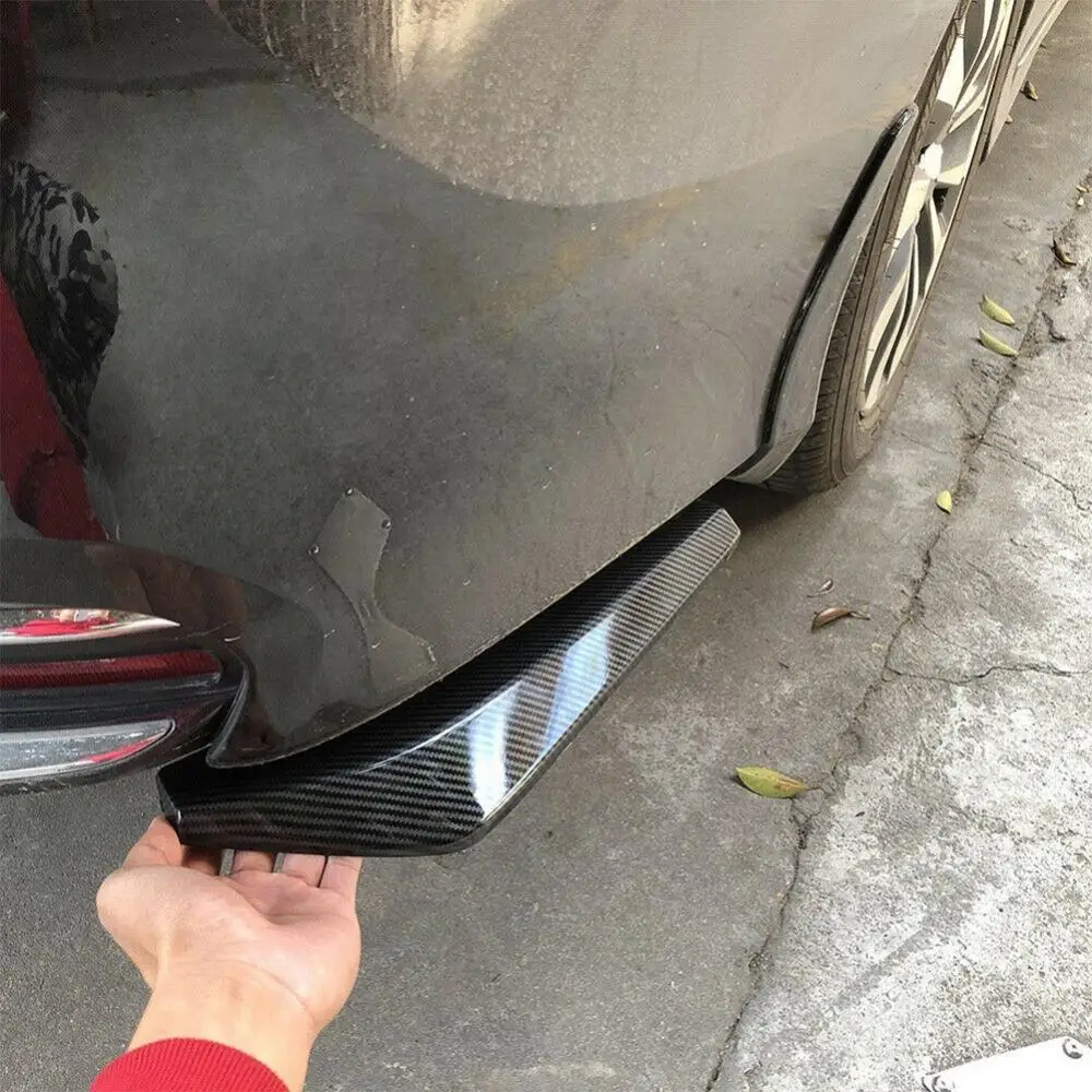 Car Rear Spoiler Universal Accessories 2Pcs Rear Bumper Lip Diffuser Splitter Scratch Protector