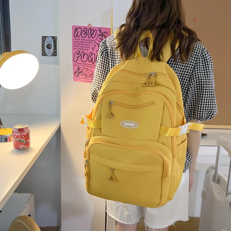 Kawaii Multipocket Solid Pastel Korea Style Backpack