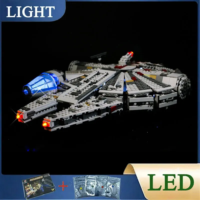 RC DIY LED Light Kit For LEGO Millennium Falcon 75105 Building - Main Image