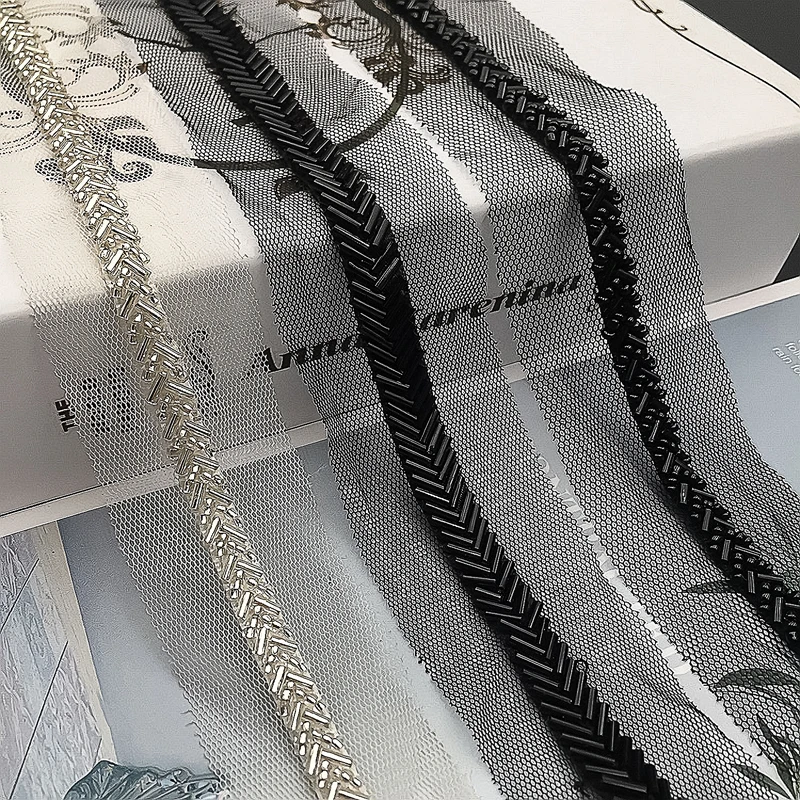 Netting Bead Single-Line Lace Trim Handicraft Accessories For Wedding Dress Clothing Decoration Diy Accessories For Sewing