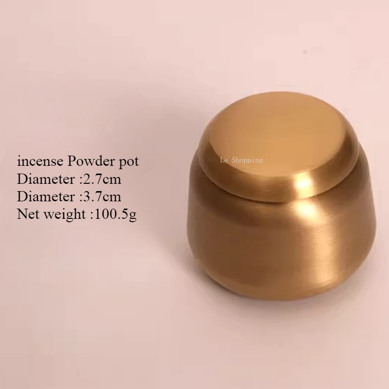 Pure Yellow Copper Censer Incense Lore Gift Set/Scoop/Shovel/Sweep/Handmade Tapered Incense Mould Indoor Aromatherapy Supplies