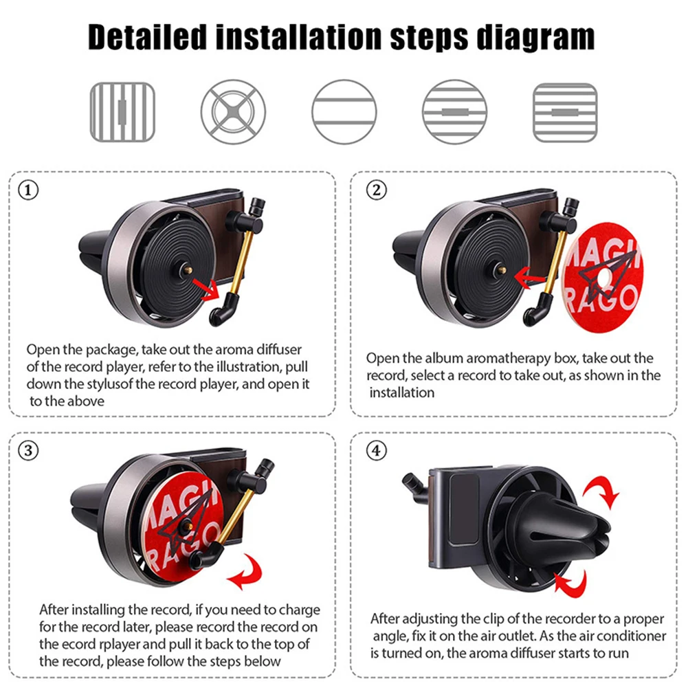 Air Freshener Turntable Fragrance Groove GadgetHaus24