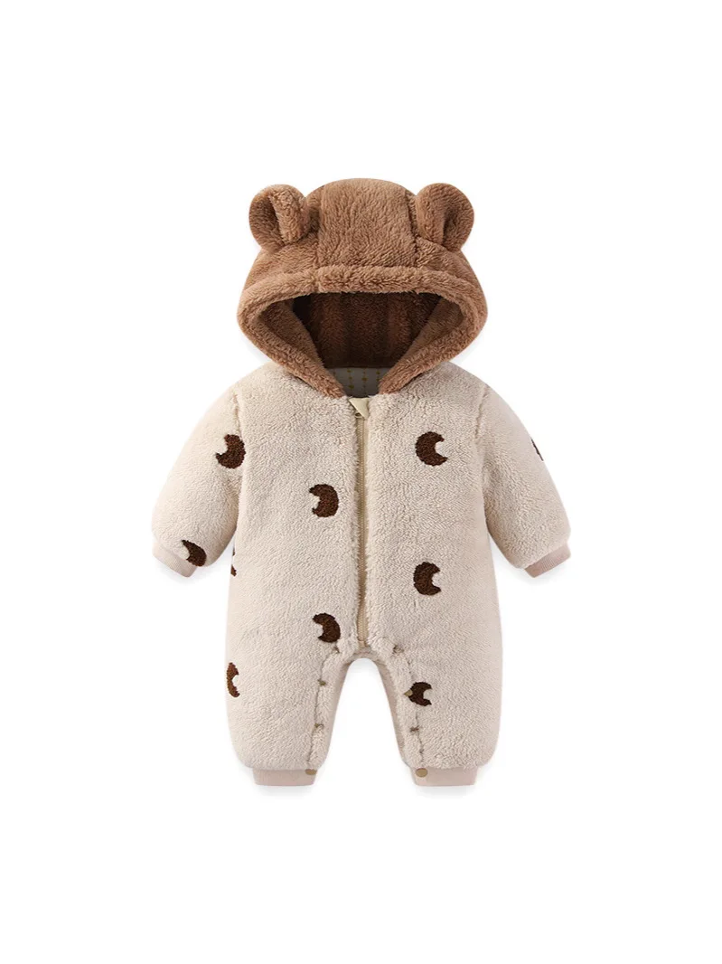 Warm Baby Boys Hoodie Romper Jumpsuit