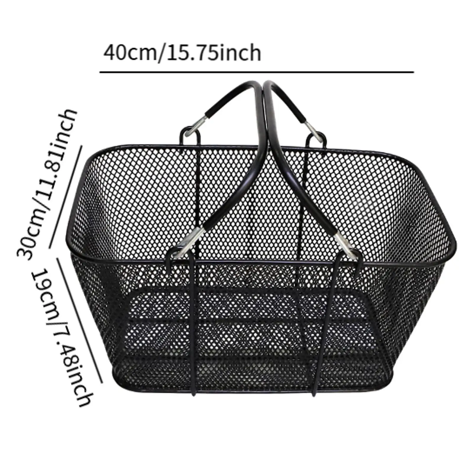 Shopping Basket with Handles Storage Basket for Retail Store Boutique Garden