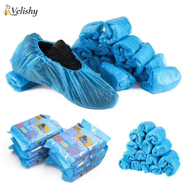 100Pcs Disposable Plastic Thick Outdoor Rainy Day Carpet Cleaning