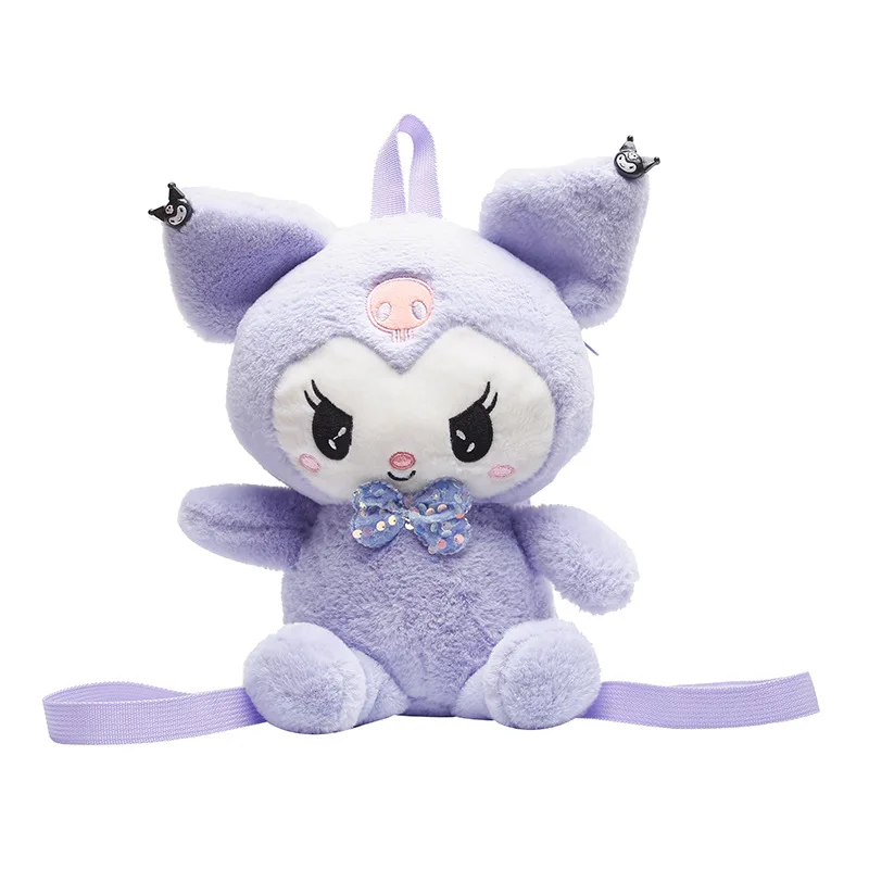 Kawaii Kuromi Plush Backpack For Girls Women Cute Cartoon Soft Stuffed Plush stuffedBags Mini Small School Bag Birthday Gifts